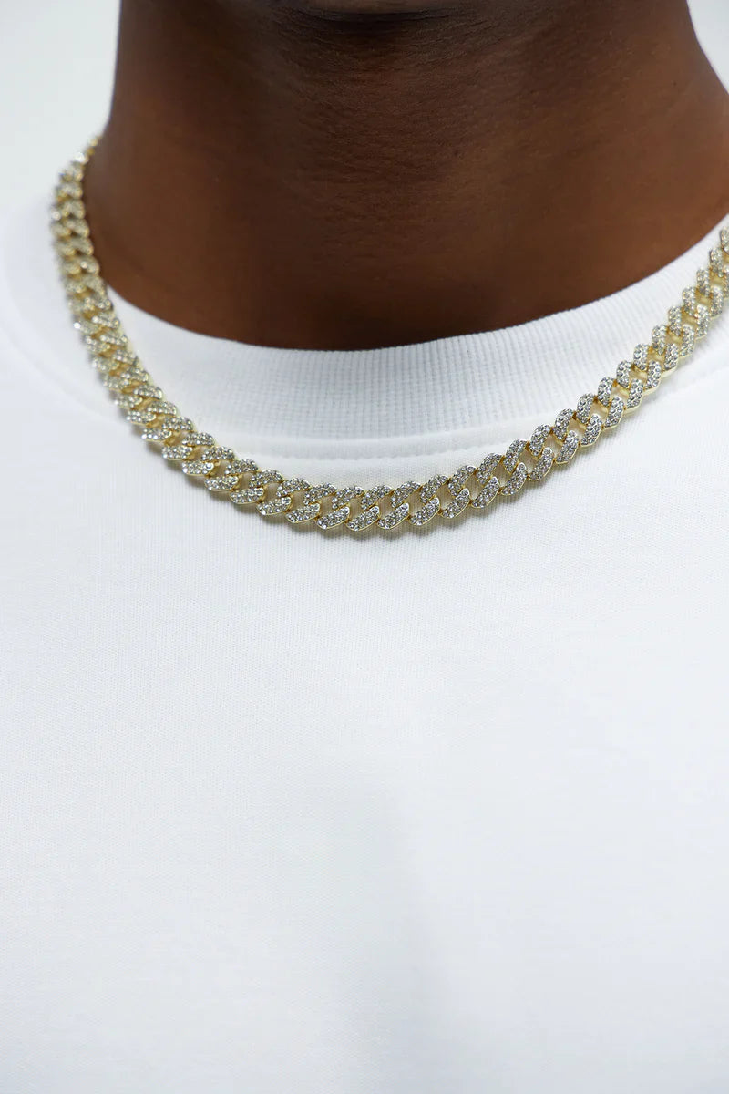 Mirage Iced Out Cuban Chain - Gold