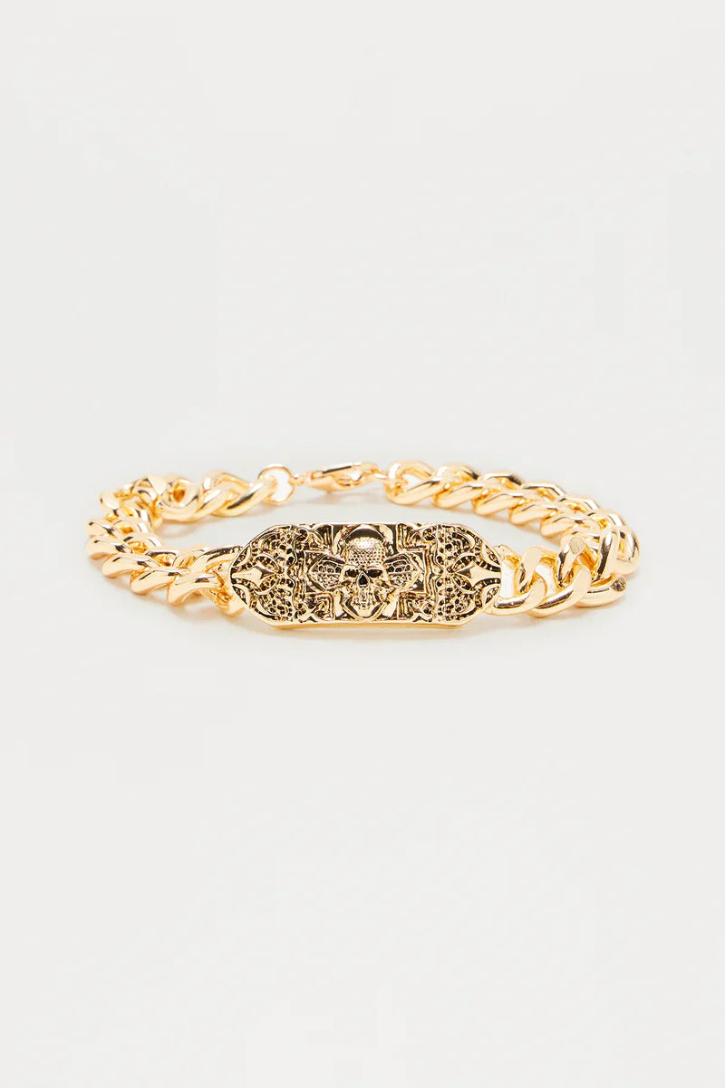 Skull Bracelet - Gold
