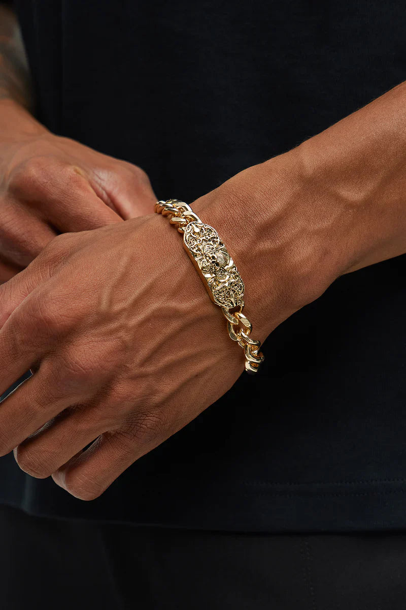 Skull Bracelet - Gold