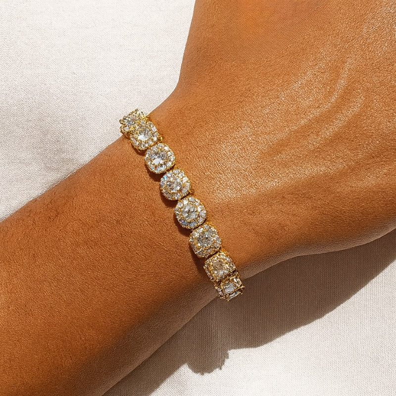 10MM CLUSTERED TENNIS BRACELET