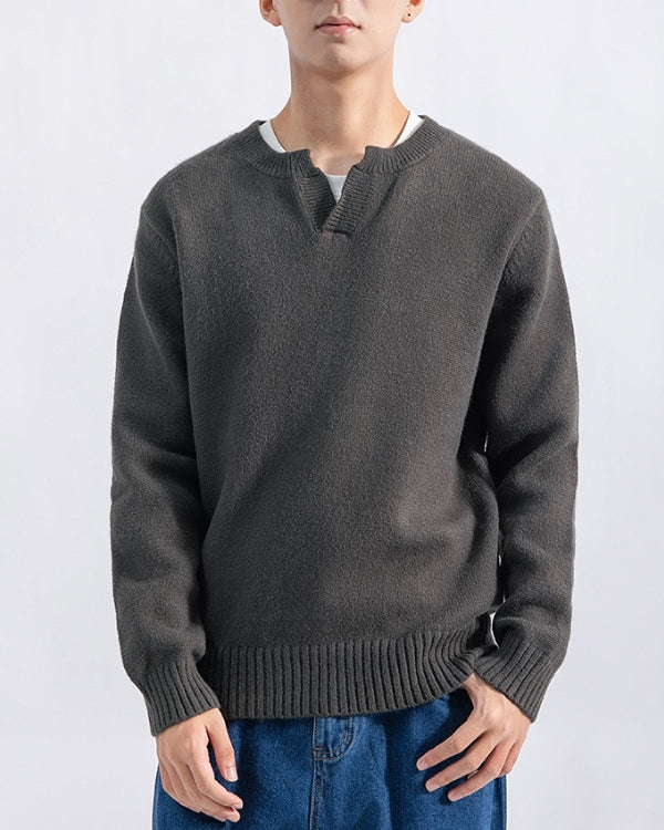 Jackal Wool-Blend V-Neck Sweater