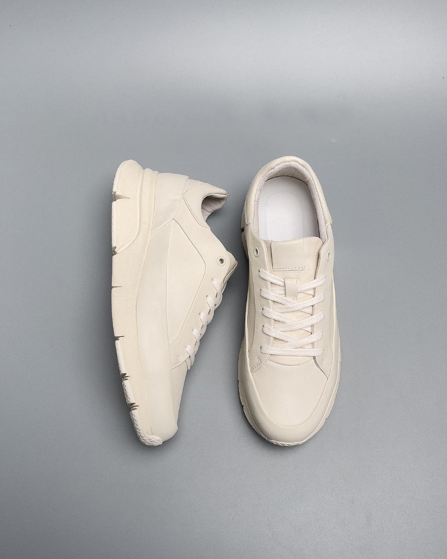 The White Qiao Handmade Genuine Leather Sneakers
