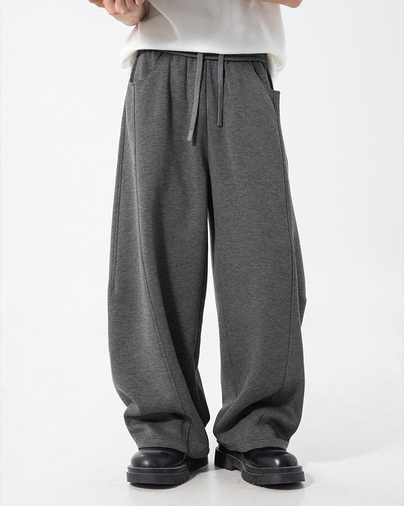 The Split-Stitch Textured Casual Pants