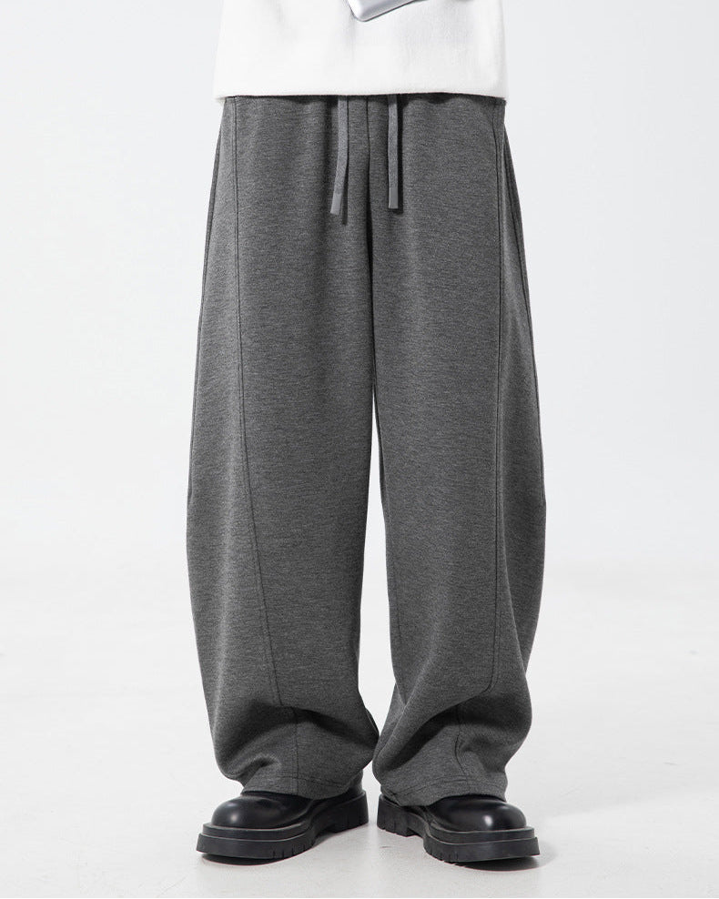 The Split-Stitch Textured Casual Pants