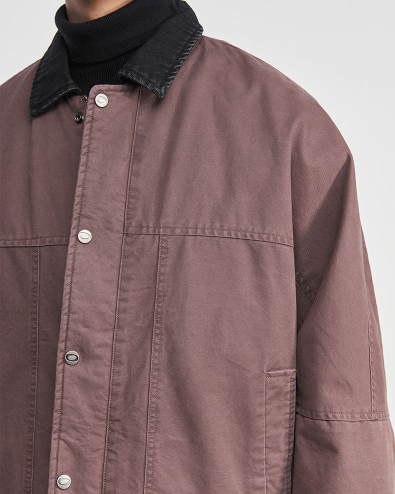 The Kaito Contrast Denim Work Jacket