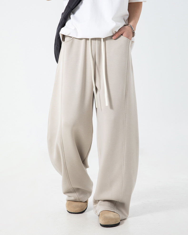 The Split-Stitch Textured Casual Pants