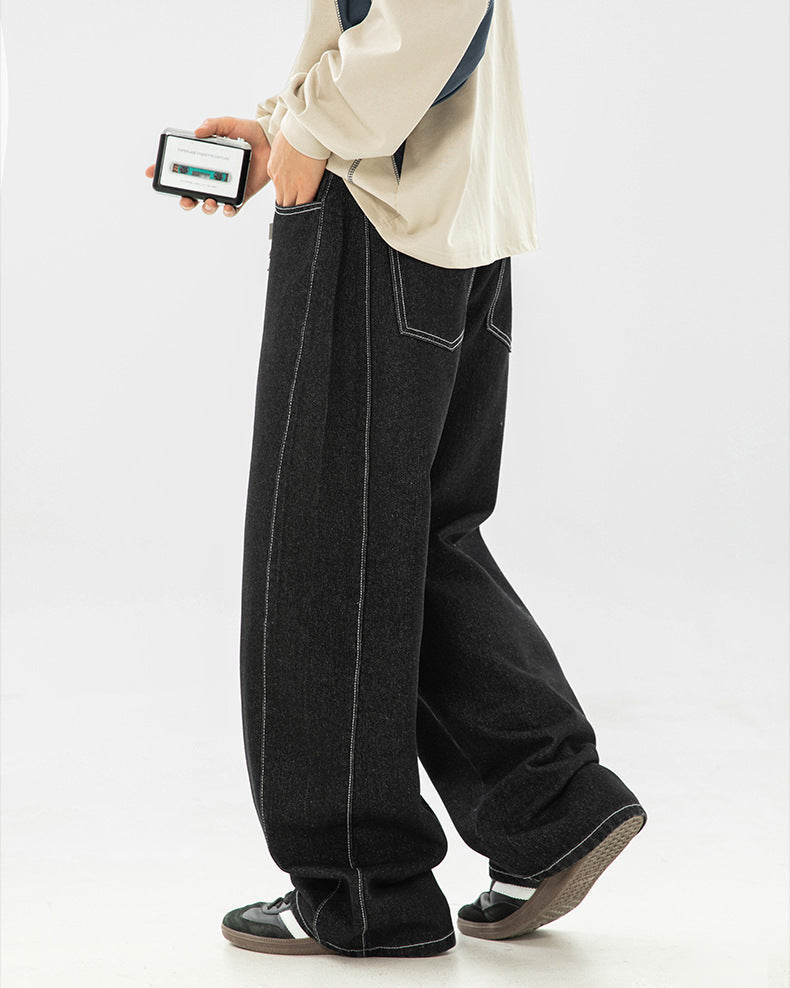 The Split-Silhouette Raw Denim Jeans