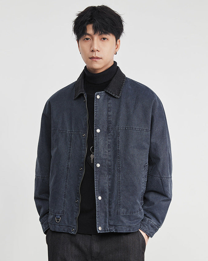 The Kaito Contrast Denim Work Jacket