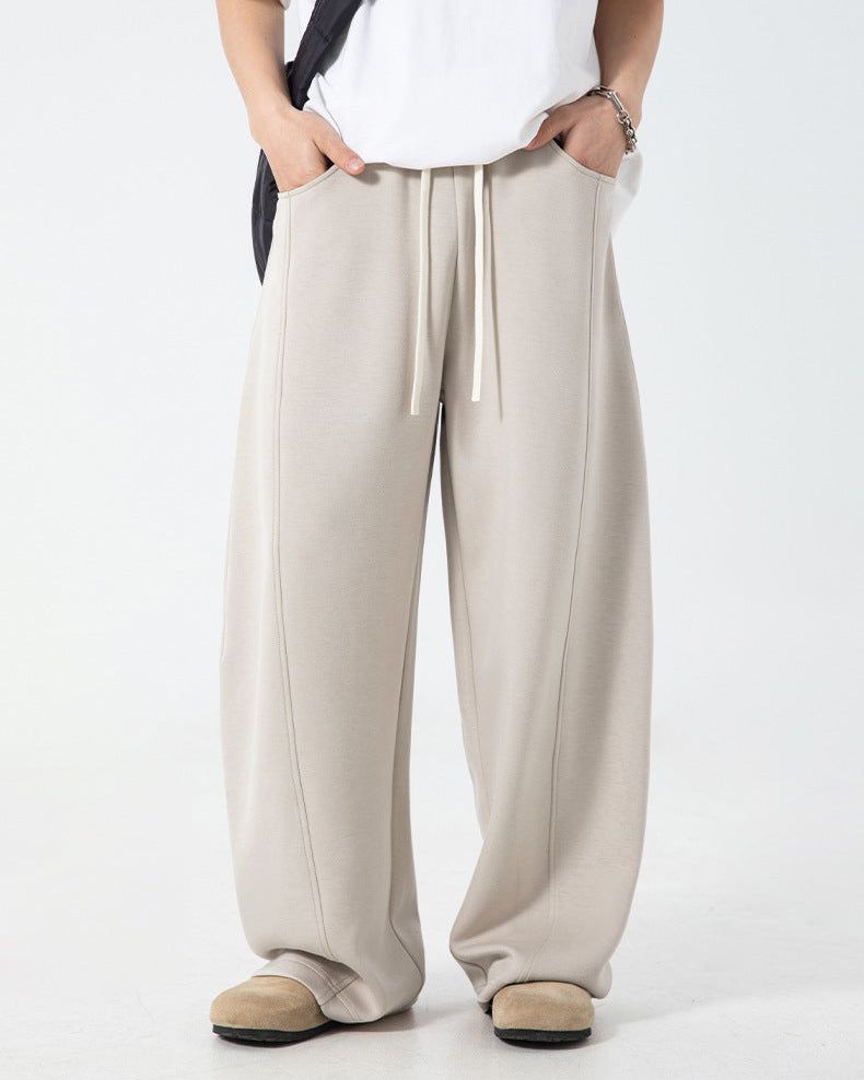 The Split-Stitch Textured Casual Pants