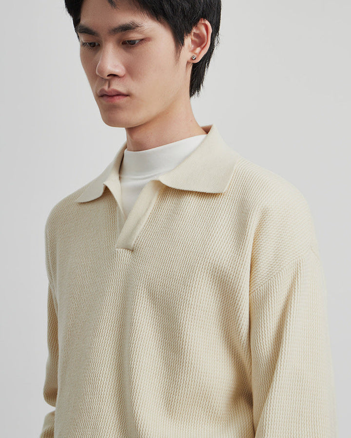 The Harlow Knit Polo Sweater