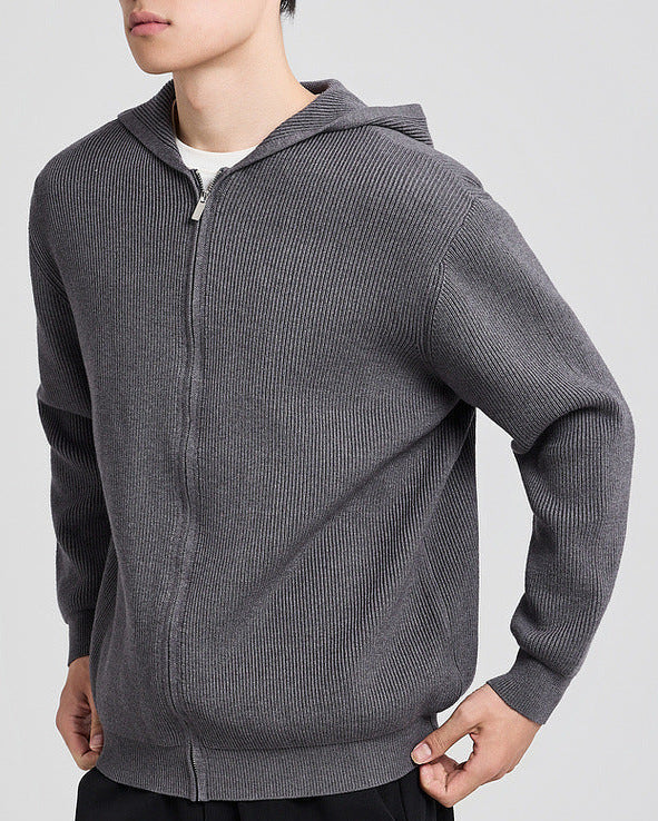 The Langston Hooded Knit Cardigan Jacket