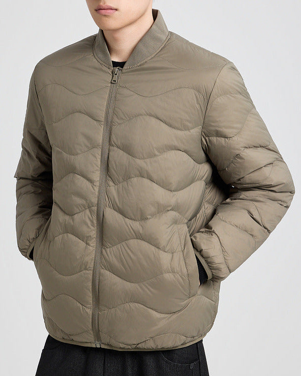The Waverly Water-Ripple Quilted Down Jacket