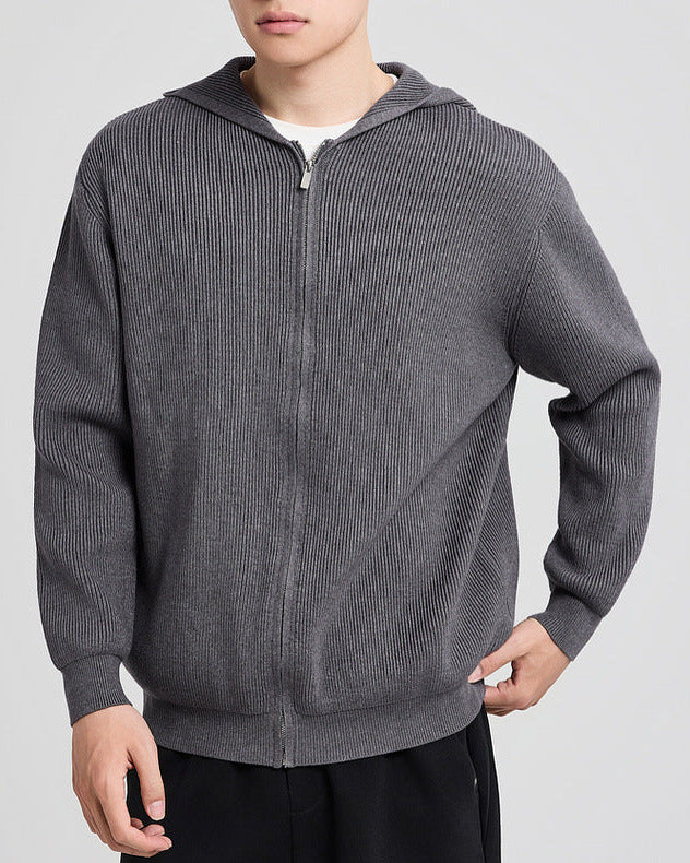 The Langston Hooded Knit Cardigan Jacket