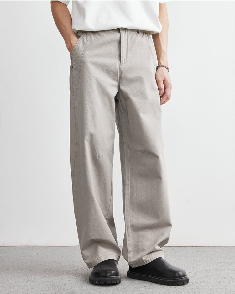 Relaxed Elastic Waistband Jeans look Trousers