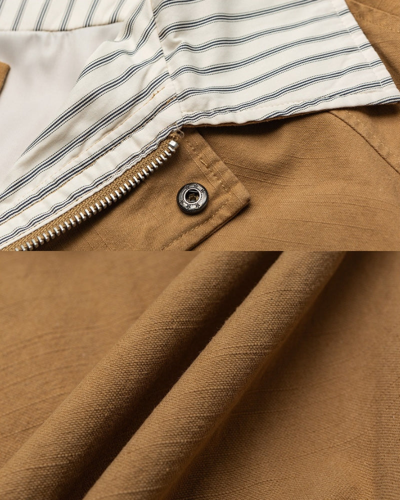 Striped Kraag Classic Zip‑Front Jacket