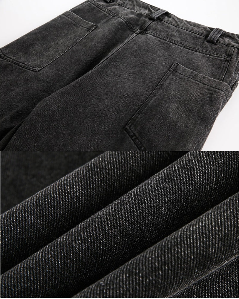 Urban Relaxed-Fit Washed Black Jeans