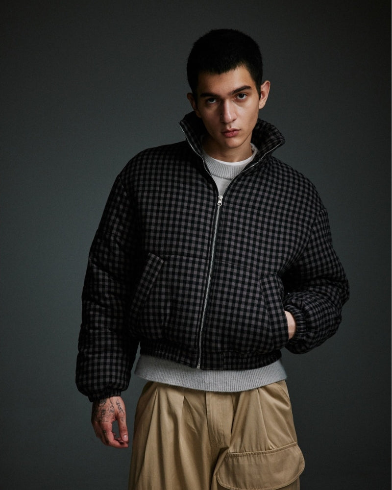 Shadow Checkered Puffer Jacket