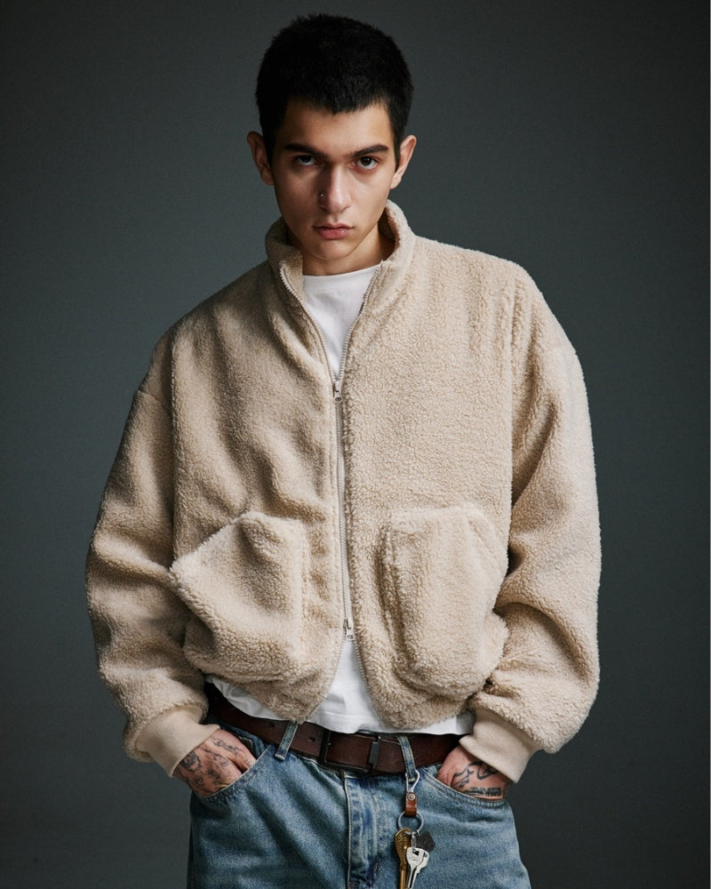 Teddy Relaxed Fit Fleece Zip Jacket