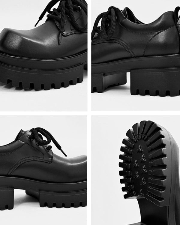 Armor Chunky Leather Derby Boots