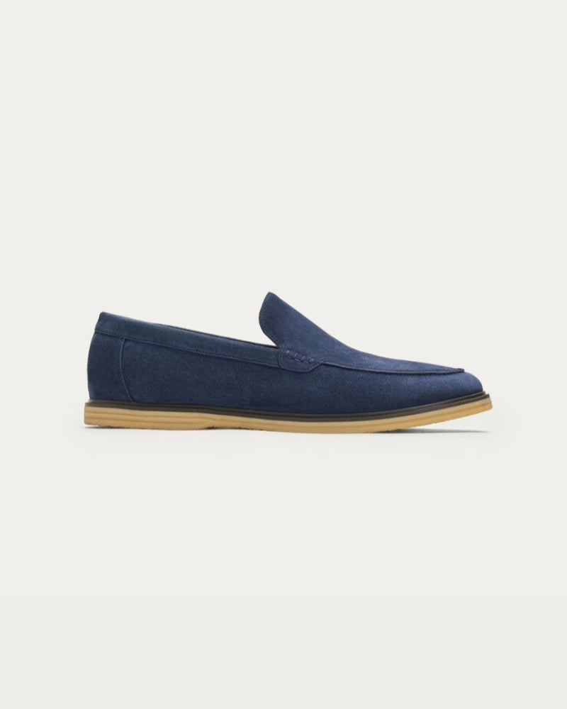 Navy Blue Suede loafers
