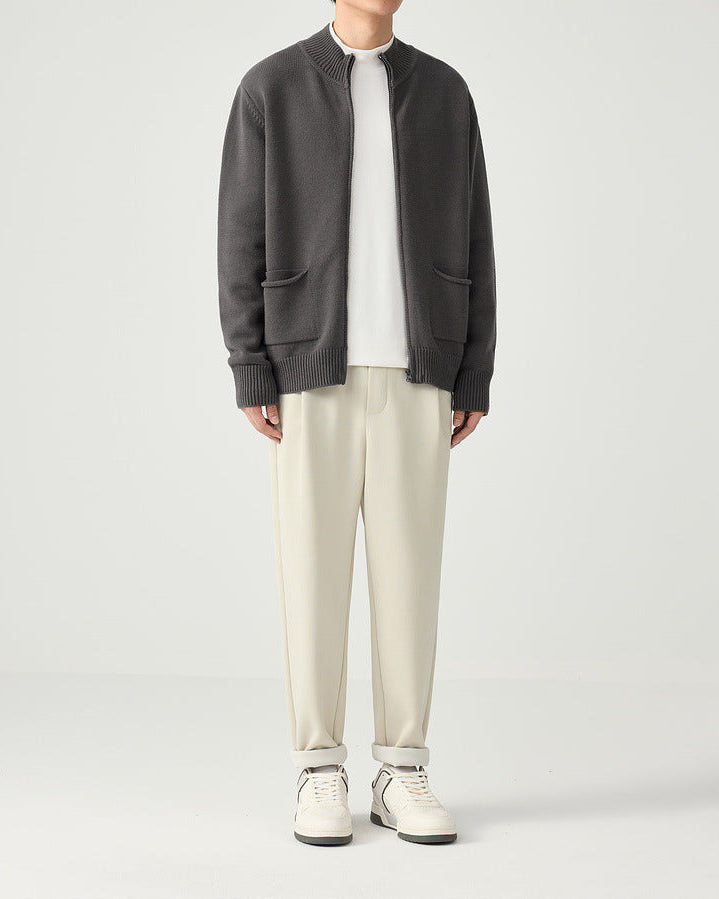 The Mo Maike UrbanCraft Thick Knit Half-Turtleneck Cardigan