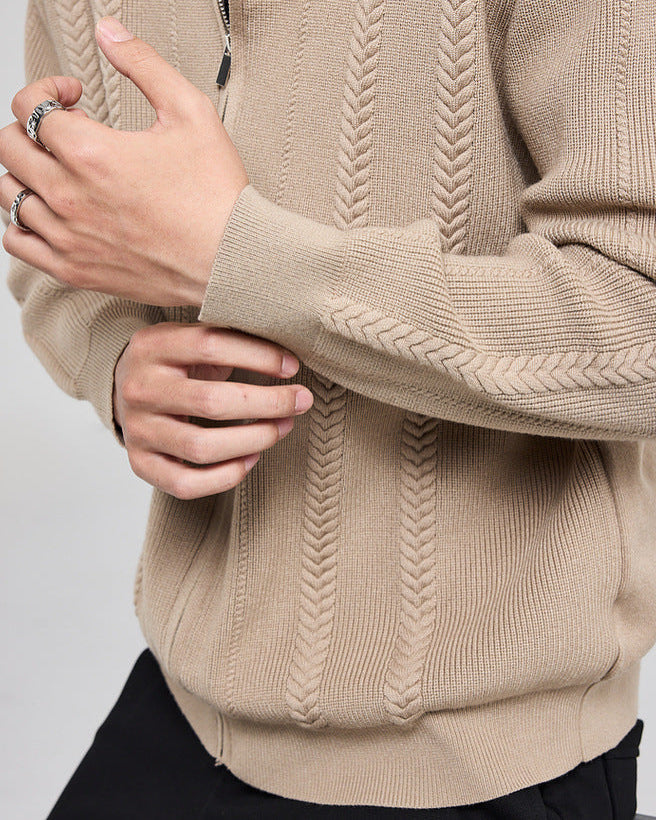 The Hartsfield Drop-Shoulder Full-zip Knit Cardigan
