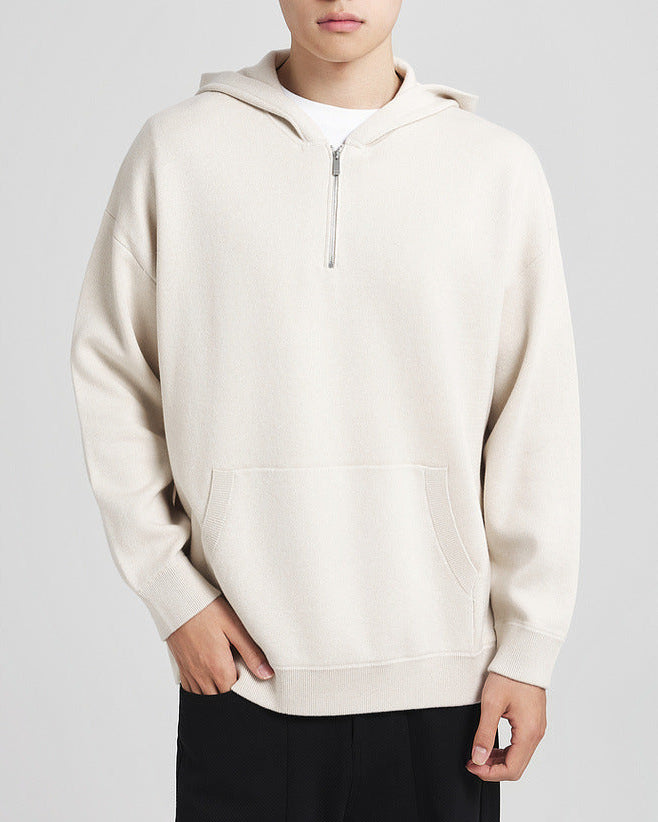 The Half-Zip Hooded Knit Sweater
