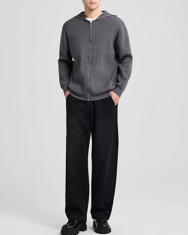 The Langston Hooded Knit Cardigan Jacket