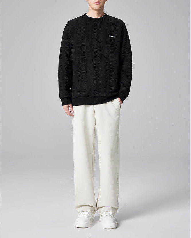 Textured Weave Cable Knit Sweater