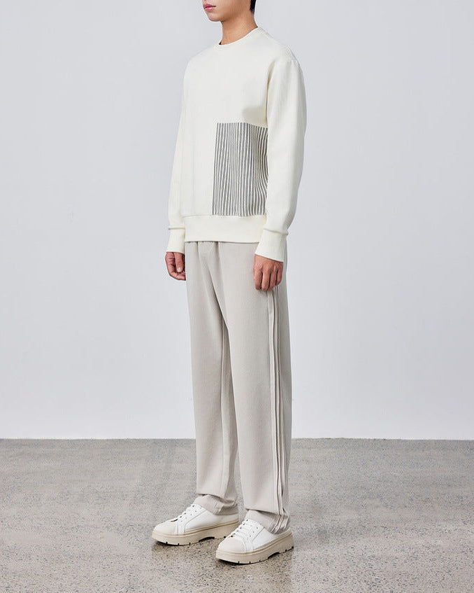 The Momeike Horizon Stripe Crewneck Sweater