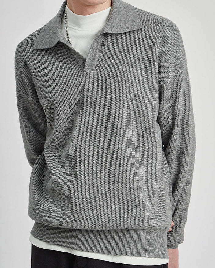The Harlow Knit Polo Sweater