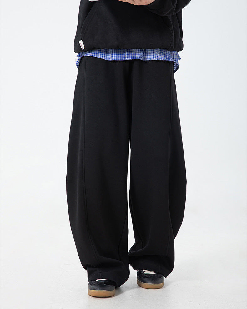 The Split-Stitch Textured Casual Pants