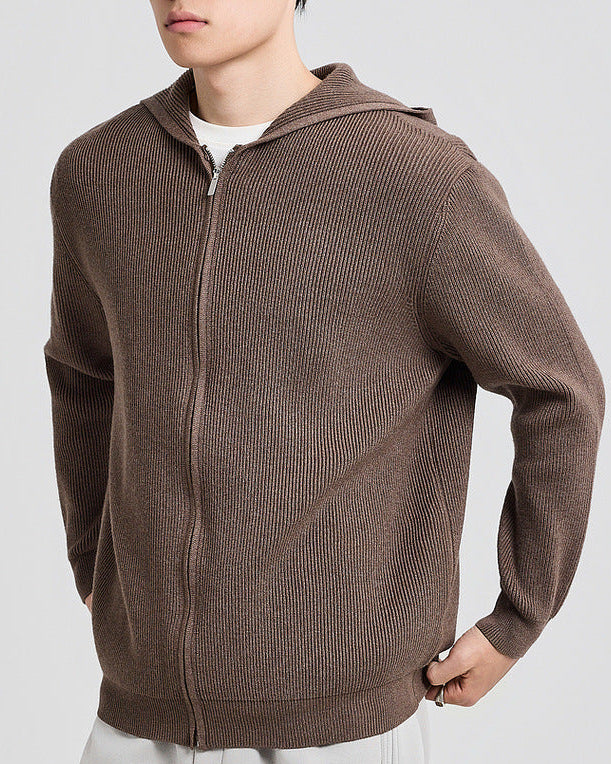 The Langston Hooded Knit Cardigan Jacket