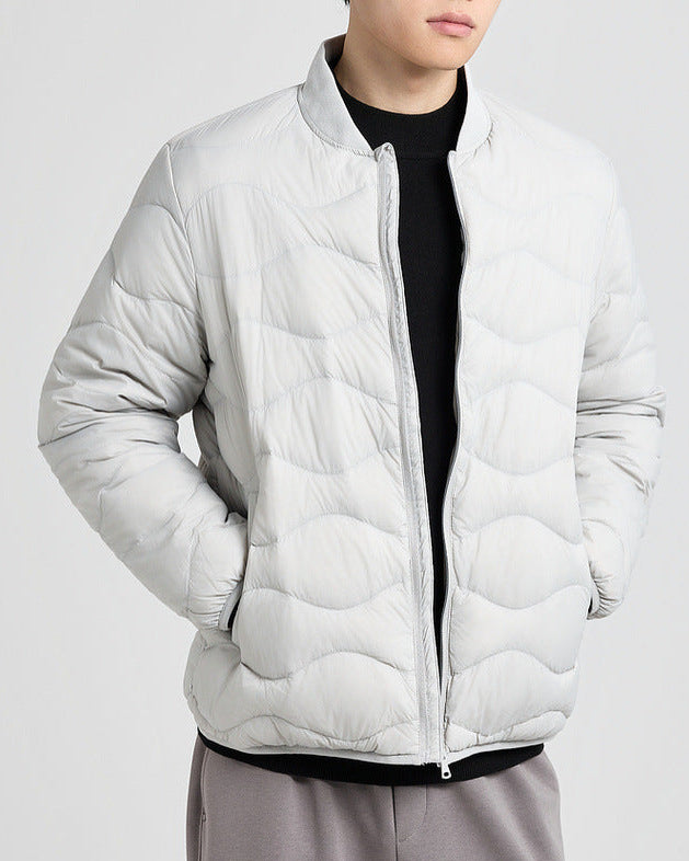 The Waverly Water-Ripple Quilted Down Jacket