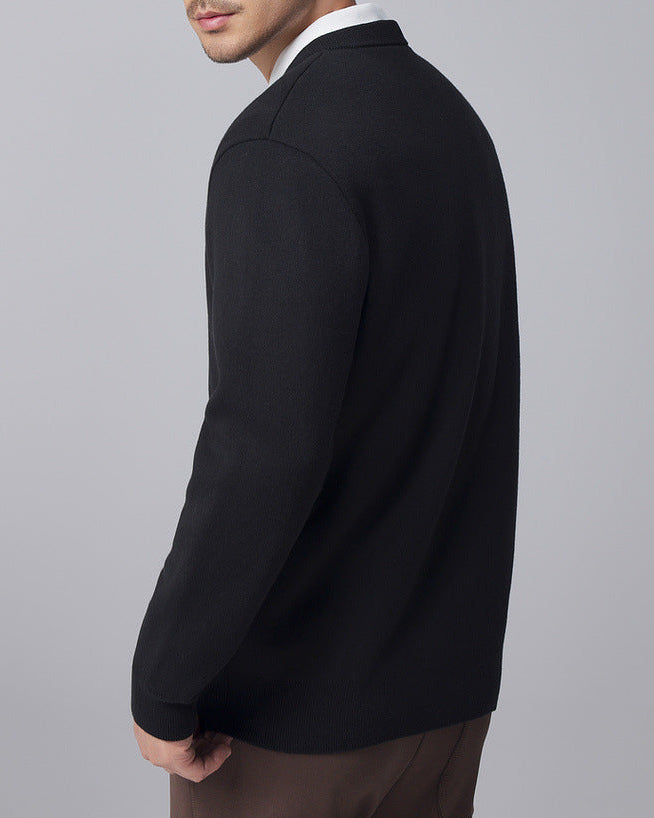 The Mo Maike Relaxed V-Neck Solid Sweater