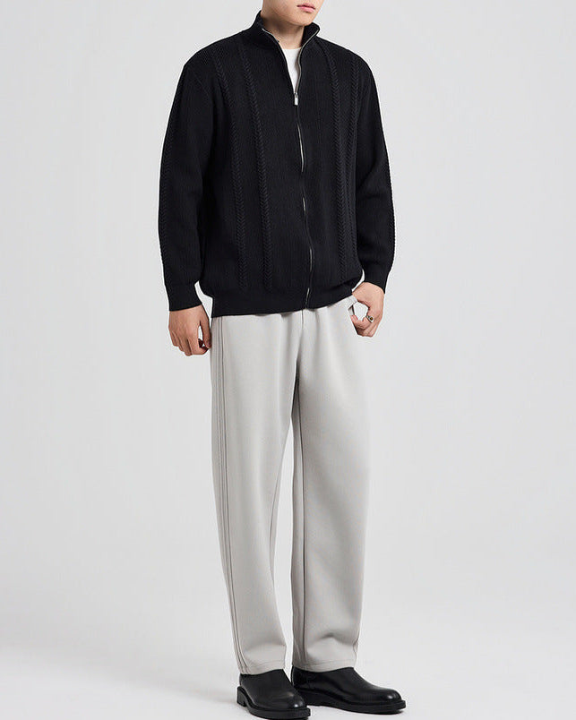 The Hartsfield Drop-Shoulder Full-zip Knit Cardigan