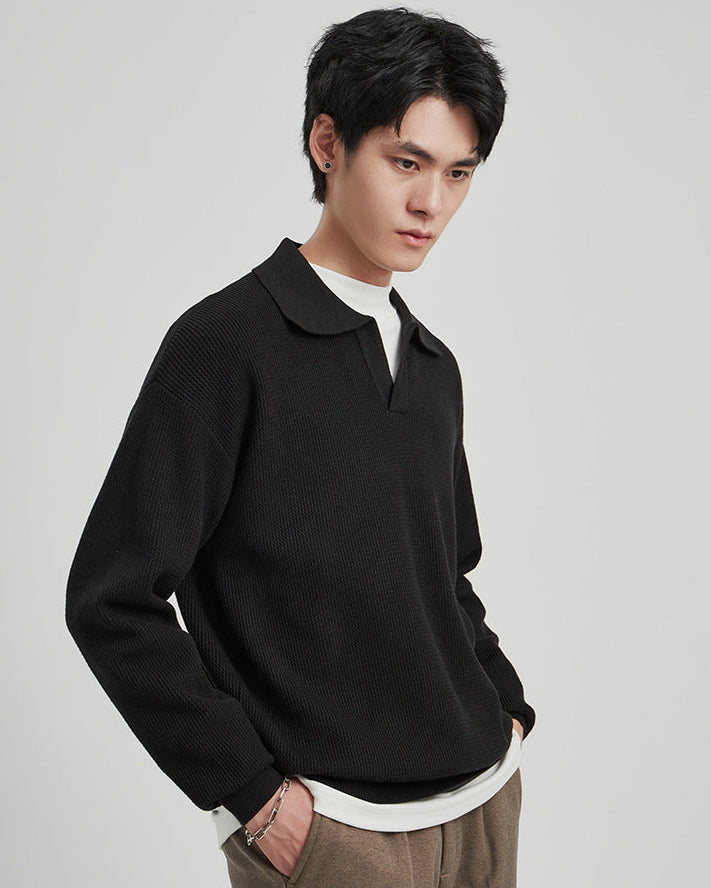 The Harlow Knit Polo Sweater