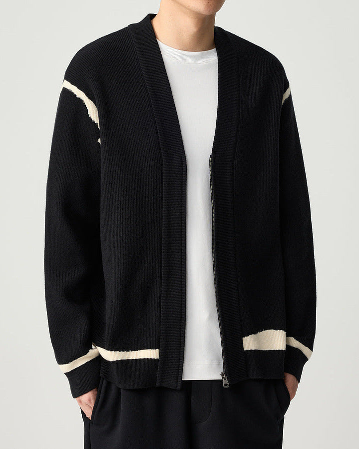 The Mo Maike 2025 Stylish V-Neck Knit Cardigan