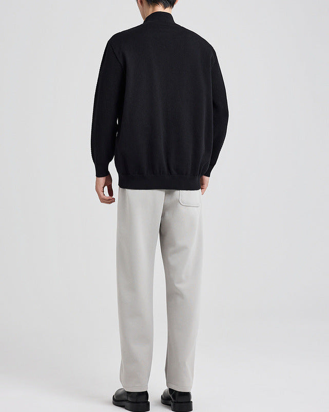 The Hartsfield Drop-Shoulder Full-zip Knit Cardigan