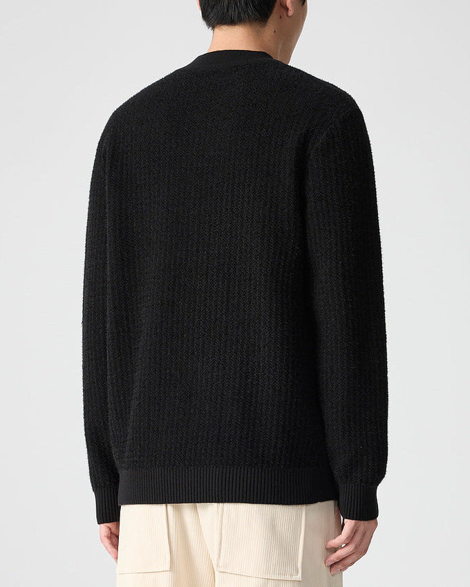 The Momeike Ribbed Elegance Half-High Collar Sweater