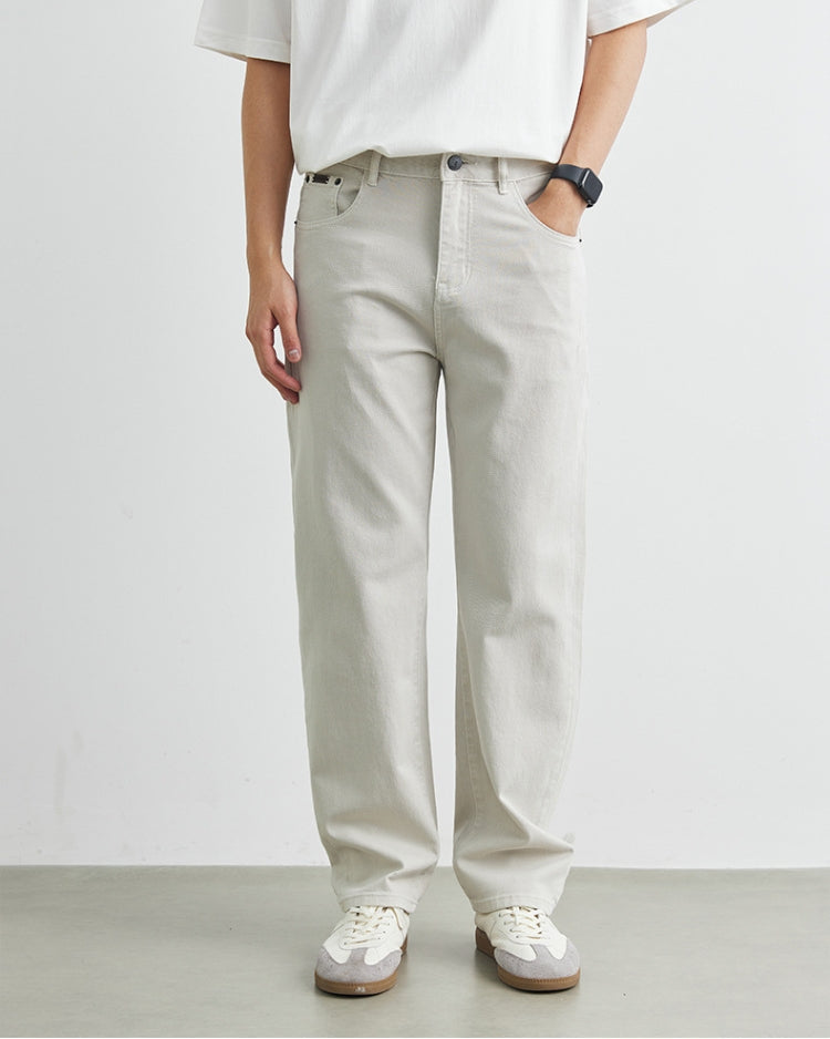 Soft Sand Straight Denim Jeans
