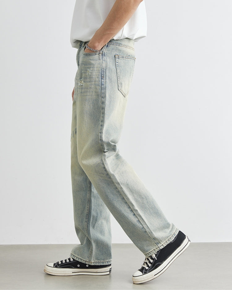 FT Vintage Washed Wide-Leg Jeans