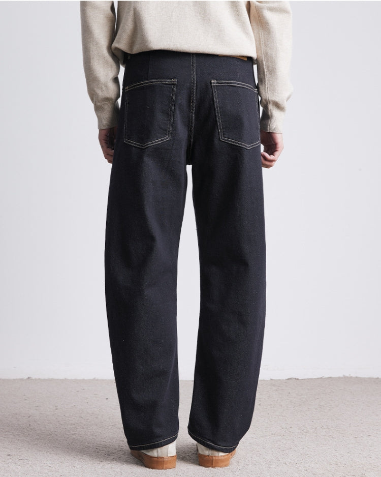Raw Indigo Straight-Leg Jeans