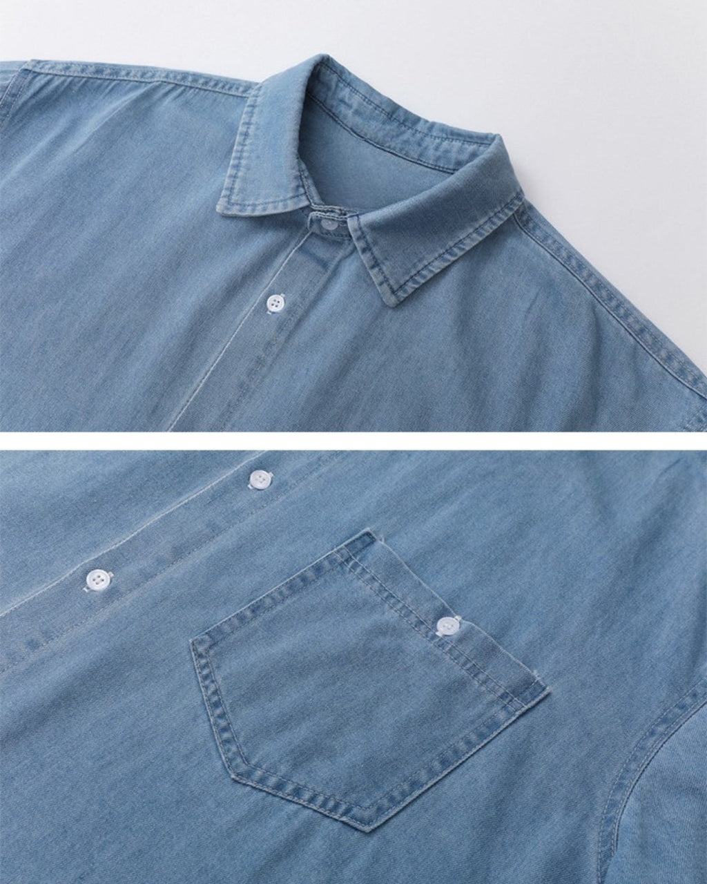 Classic Short-Sleeve Denim Shirt