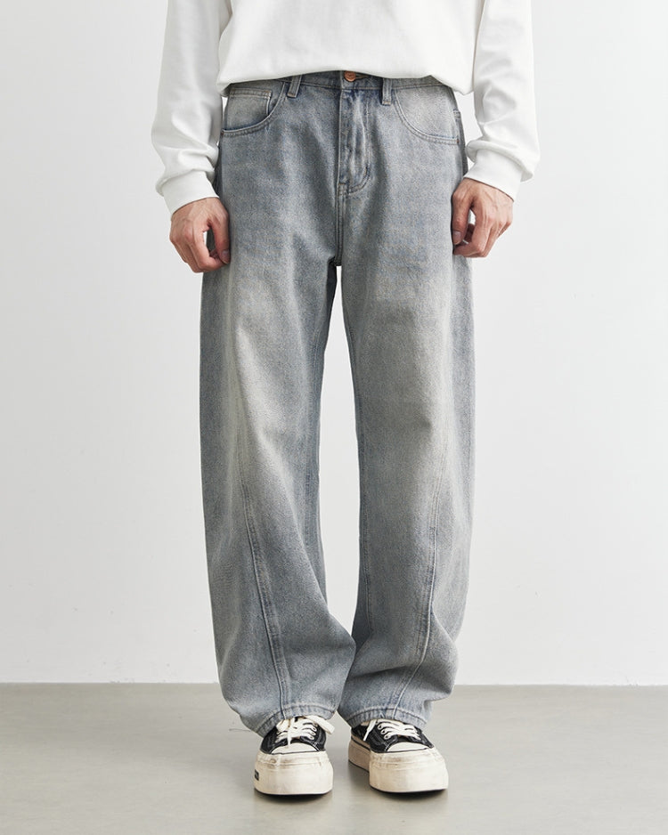 Washed Grey Loose Fit Jeans
