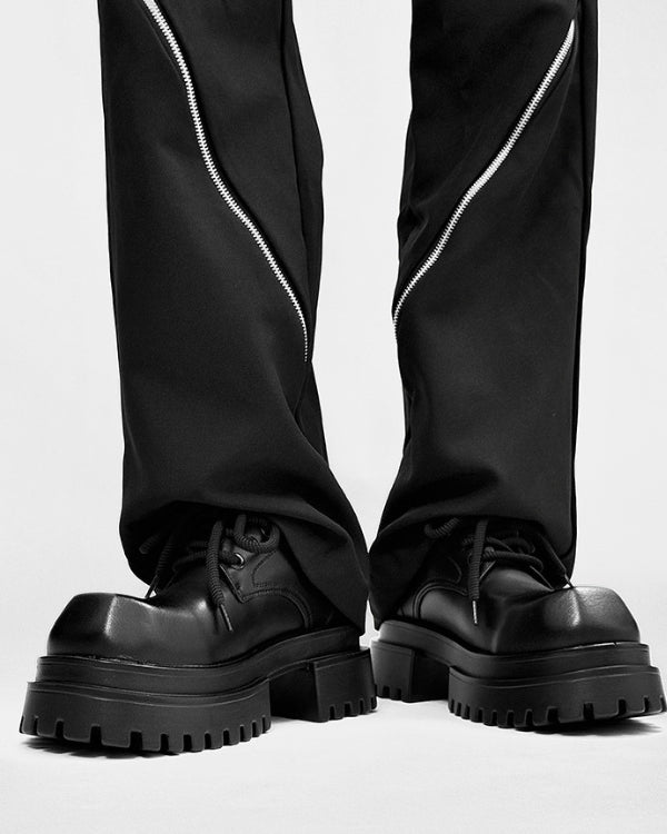 Armor Chunky Leather Derby Boots