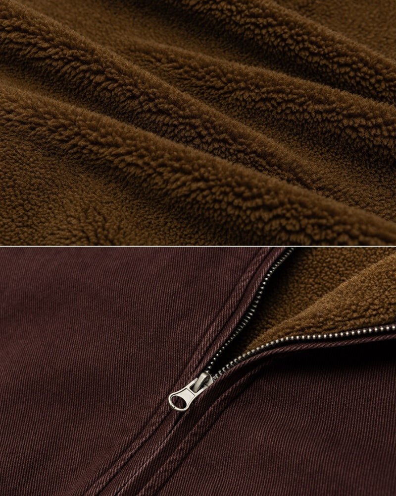 Sherpa‑Lined Bomber Jacket