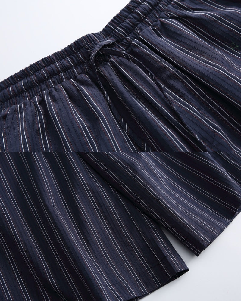 Relaxed Pinstripe Shorts