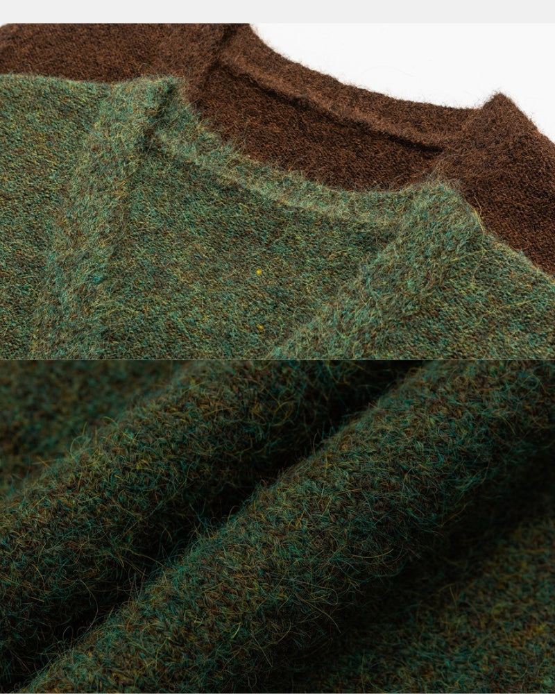 Wool Blend Textured Knit Button Sleeveless Vest