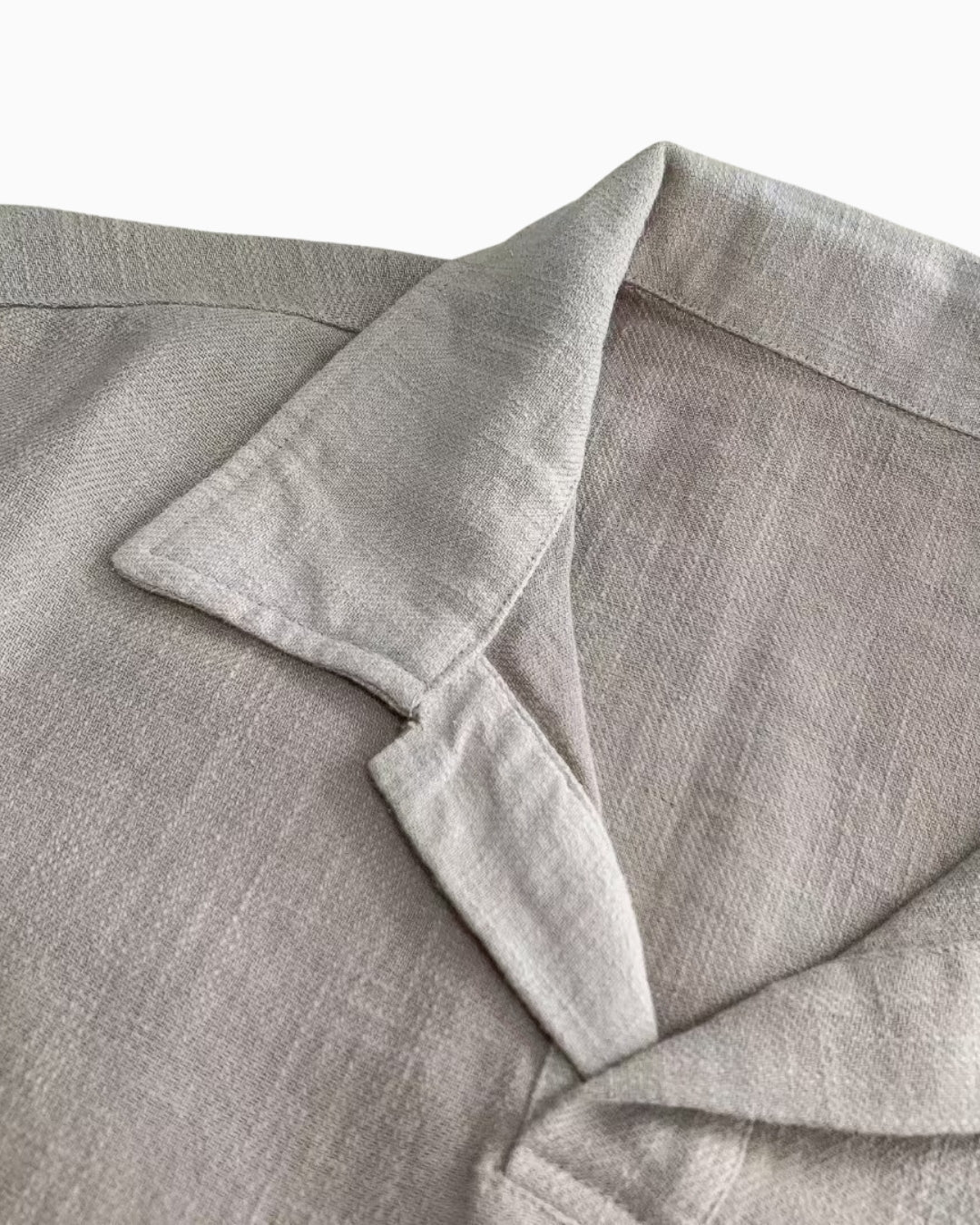 Linnen Mix Open Polo Shirt